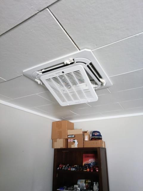 Upon arrival and review of system I have found that the mini split system is not cooling. I have found that the condenser coil is dirty, all indoor air filters are dirty, and pressures are really low 39 PSI suction which on a 410A system pressure should be at 135 suction. System is low on refrigerant and may have a potential leak. In order to have system operating and cooling properly I highly suggest a leak search and repair option.