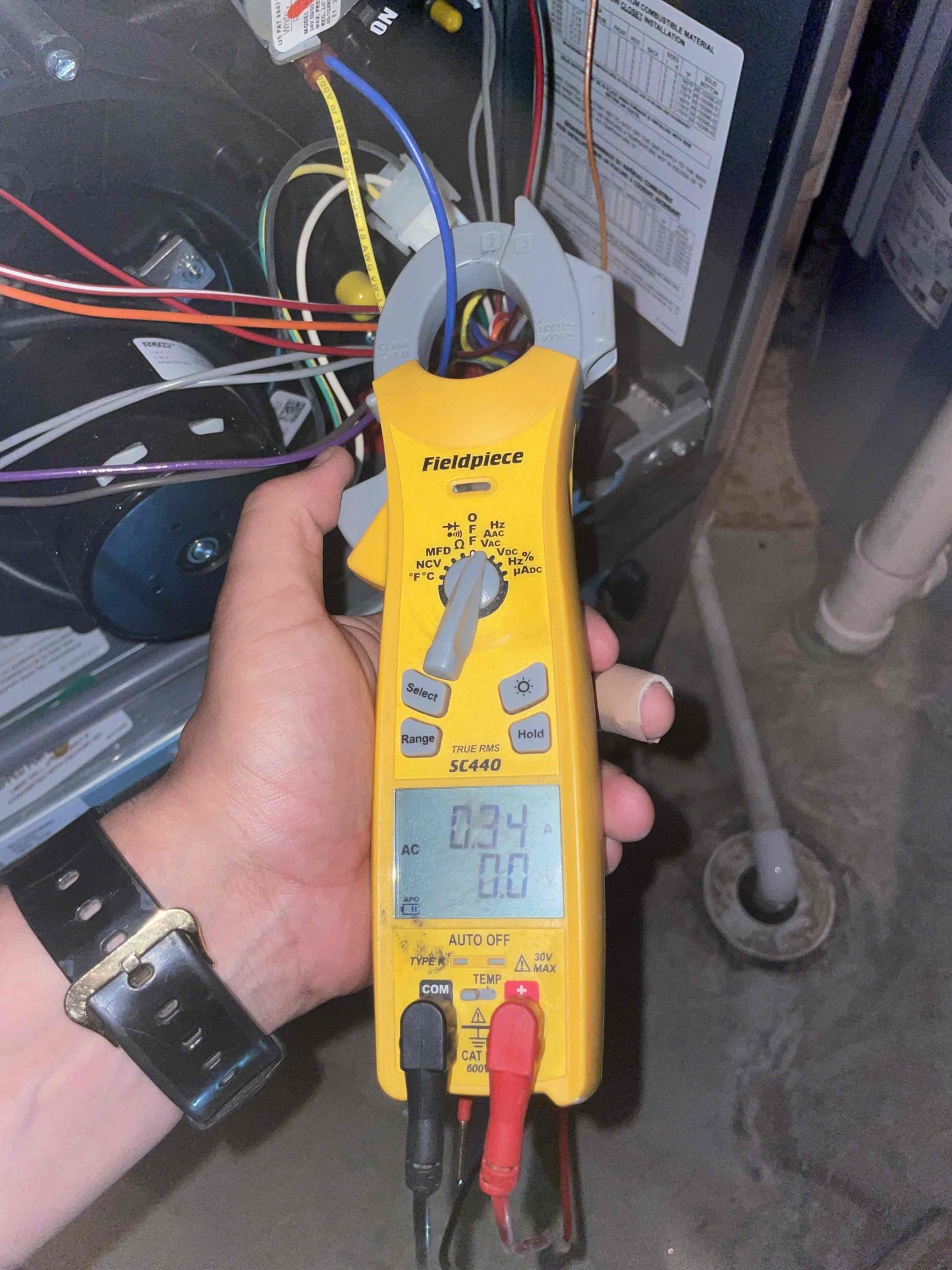 >1 year old Rheem, furnace and AC installed by Clark’s. Spoke with client to go over expectations and time. Turn system on for testing with 30° temperature split above set temperature. Cleaned unit top to bottom. Cleaned burners and manifold, gas valve, circuit board, and blower compartment. Double checked all wiring and safeties to circuit board. Cleared condensation line, and inducer reservoir. System running in single stage reflected in pressures. Recommendations include 24 V filter for ongoing cleanliness, duct, cleaning, and ongoing maintenance. System is operating within healthy tolerances. Cycled before departure.