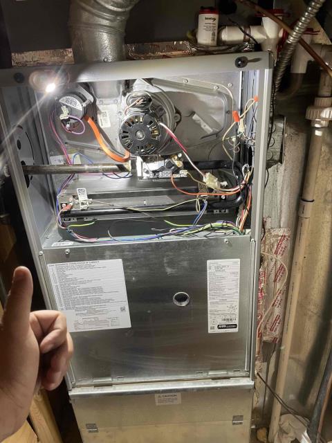 2019 Lennox furnace, install unknown. First official heating of season. Spoke with client upon arrival to go over expectations and time. Clean condensate trap. Resurface flame sensor. Updated client on process. Recommendations include ongoing system maintenance, and UV light installed in coil to prevent biological buildup throughout condensation line. Client will update on any future work requested. System recycled before departure.