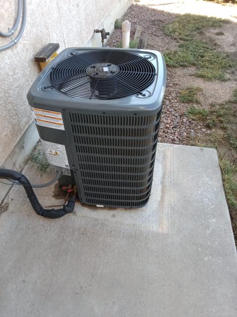 Performed membership visit for AC maintenance on a Goodman air handler and a Goodma Ac Condenser. Completed checklist and Changed out 20x20x1 air filter. System is operating and cooling properly at this time. Job Complete.