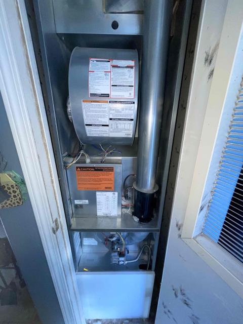 2024 manufacturer home furnace. Downflow system. Second Clark’s maintenance performed. Recommendations include ongoing maintenance, and 24 V filter for ongoing cleanliness. Client will follow up on any future work requested. System was cycled before departure.