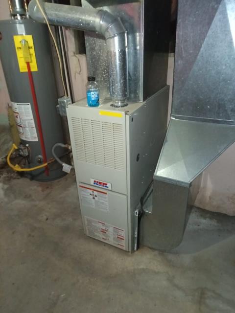 Onsite today to perform a yearly maintenance visit on a Heil furnace. Completed maintenance checklist and noted that system is caked with dirt, dust and debris buildup. Sent estimate for furnace deep cleaning. Job Complete.