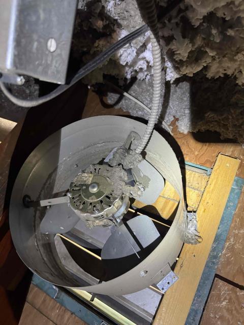 Onsite today for general home inspection service call related to attic fan replacement, thermostat and smoke detectors. smoke detectors on main level just needs batteries. Made sure all thermostats communicated with boiler. Basement thermostat is low on batteries. Checked attic fan and found the motor seized. Sent estimate for replacement and will present to customer. No further issues found Boiler or HVAC systems. Job Complete