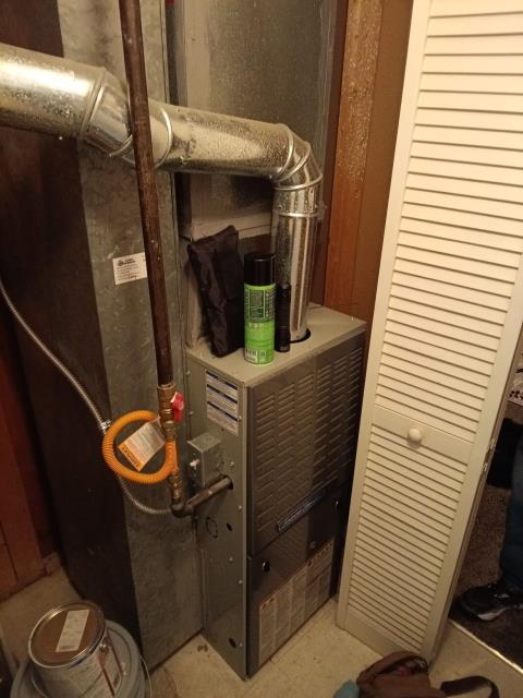 Performed maintenance / tune up on a 80% American standard furnace. Completed maintenance checklist and System has a 49° temperature split in heating, system is operating efficiently and heating at this time. Job Complete. Performed maintenance / tune up on a 80% American standard furnace. Completed maintenance checklist and System has a 49° temperature split in heating, system is operating efficiently and heating at this time. Job Complete.