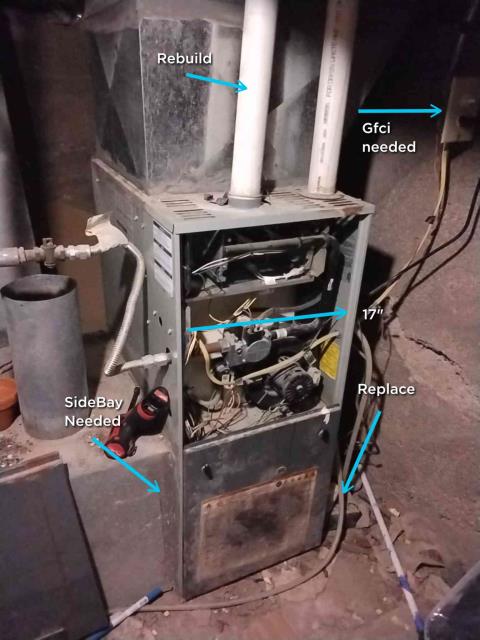 No Heat service call on a 2012 Trane Furnace. Diagnosis confirmed failing blower and Inducer. Went over options with client and he will let us know what he decides. Job Complete