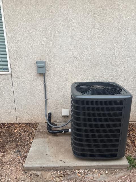 Oniste today for a Ac and Furnace Replacement. Removed and replaced old system with a new Goodman 96% furnace and 13 Seer Ac. Verified both units are heating and cooling as designed. Job is complete.
