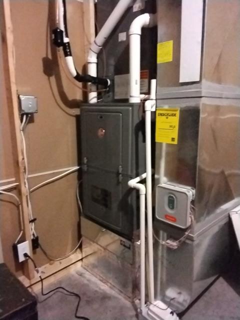 Onsite today for a Hvac system Replacement (Best Efficiency - 95%. Technicians removed and replaced old with new and then Turned system on to verify proper working order on heat and cool. Job is complete. 