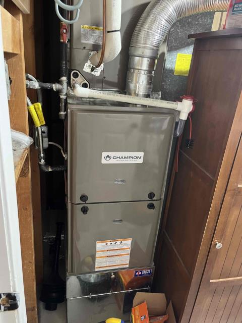 Onsite for a no Heat service call. Diagnosis is lack of airflow due to air filter being clogged and dirty flame sensor. Cleaned flame sensor and filter and furnace is now heating with a 40° temperature split. Job Complete.