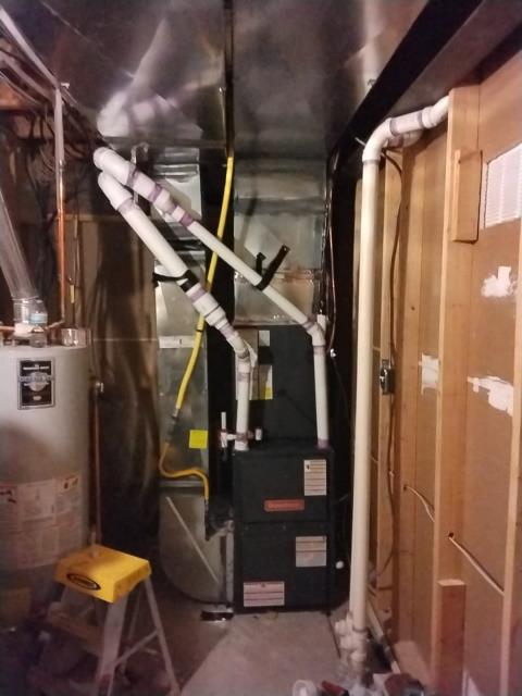 Onsite today for a Goodman Full System Replacement (Best Efficiency - 96%). Removed and replaced old with new, and verfied proper heating and cooling cycles and Verified carbon and smoke sensors are all in place. Furnace and Ac is running properly. Job Complete.
