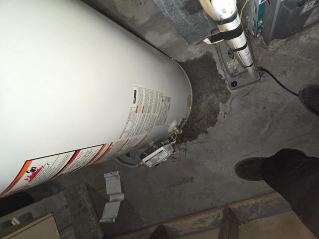 Onsite for a water heater service call. Technician found tank leaking also found a cracked 90 and a hole in the 3-in pipe. Client will do venting repair and pass on water heater at this time, Job Complete.