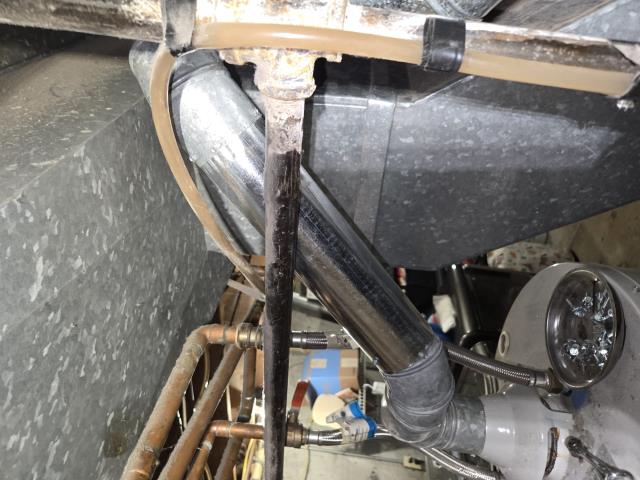 Onsite for a water heater service call. Technician found tank leaking also found a cracked 90 and a hole in the 3-in pipe. Client will do venting repair and pass on water heater at this time, Job Complete.
