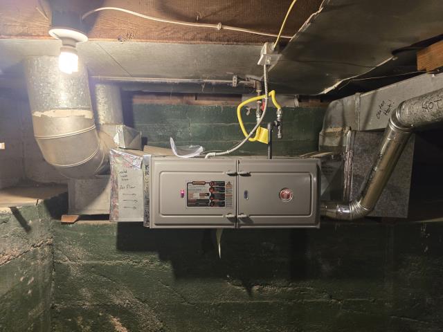Onsite today for a Furnace Only Replacement. Technicians Removed and replaced old with new 80% Rheem Furnace. Installed new thermostat. System is now heating to set temp of 74. Job is complete. 