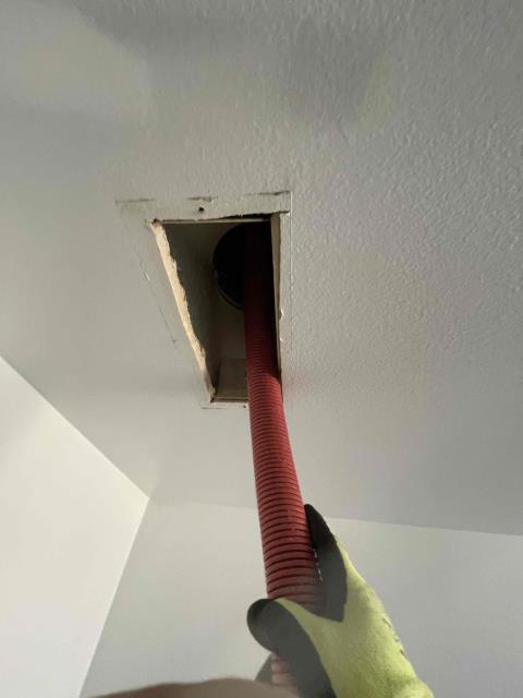 Onsite today for an RTF service call with Air Duct Cleaning. Technicians successfully cleaned and sanitized air duct systema nd blower removal and cleaning were performed. Job Complete.
