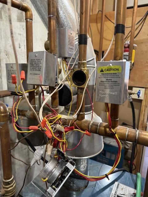 Onsite today for an RTF Boiler Service call. Drained boiler, replaced expansion tank, replaced 2 zones valves and arm, then flushed and purged the boiler. Found PRV and Backflow preventer clogged. Cleaned combustion tray. No further work needed at this time. Job Complete.