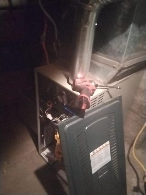 Onsite today for a 2023 American Standard Furnace Maintenance visit. Maintenance checklist complete and the heating system is good to go for the season. Recomendations include an air duct cleaning to prolong the life of the furnace. Job Complete.