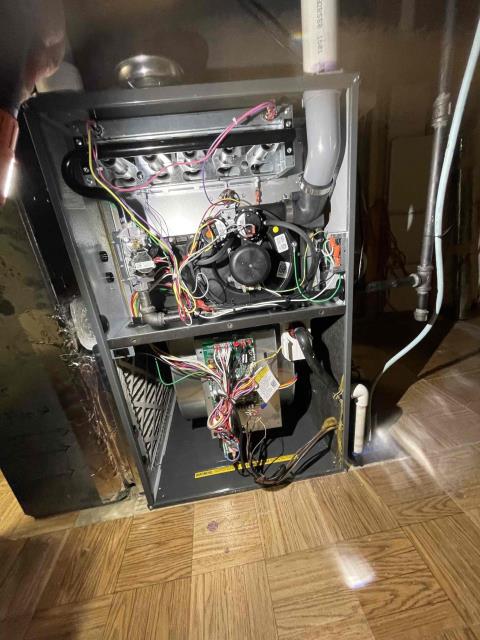 Onsite today for a no heat service call for a Goodman furnace. Diagnosis is a fauley A2L Sensor. Will return with updated sensor tomorrow. Job Complete.