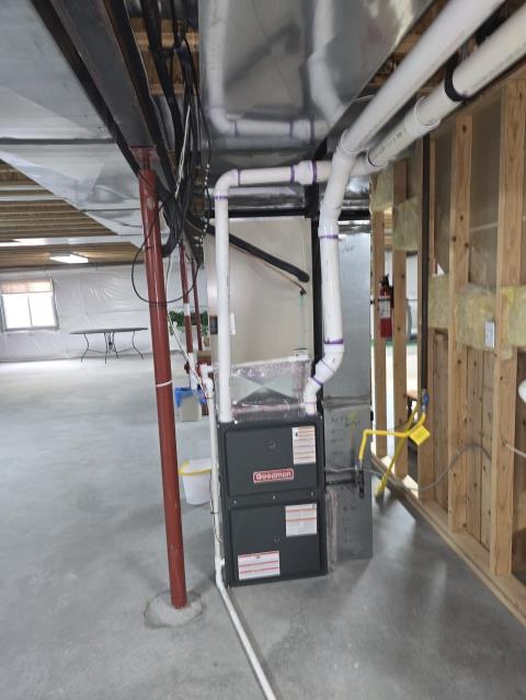 Onsite today for a 96% Goodman Furnace Replacement with Deep Clean on Ac System.
Technicians performed deep clean on Ac unit and Installed a new Gooman high efficency furnace and a new honeywell thermostat. Turned system on to verify proper working order. Job Complete.