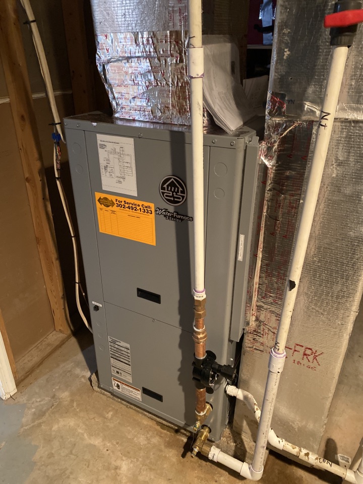 Felton, DE - Thank you for your business! We most certainly look forward to our business in the future! Your new Water Furnace series 3 looks great! Thanks again! Felton, DE - Thank you for your business! We most certainly look forward to our business in the future! Your new Water Furnace series 3 looks great! Thanks again!