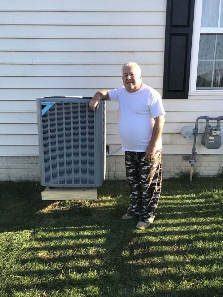 Smyrna, DE - Out with the old, in with a brand new Daikin condenser and furnace/air coil. Proud to install for a fellow veteran and his family! Thank you for your service James! Smyrna, DE - Out with the old, in with a brand new Daikin condenser and furnace/air coil. Proud to install for a fellow veteran and his family! Thank you for your service James!