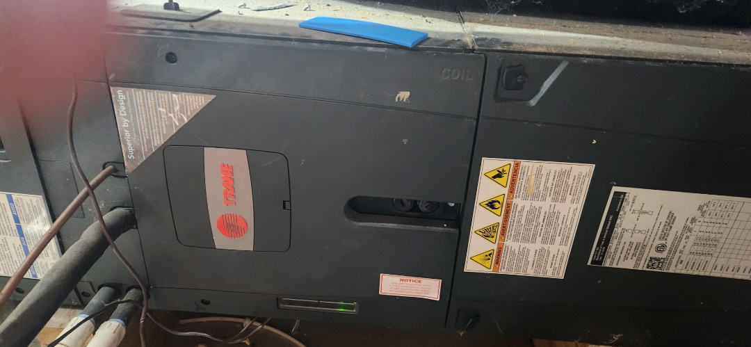 heating maintenance on trame heat pump air handler 