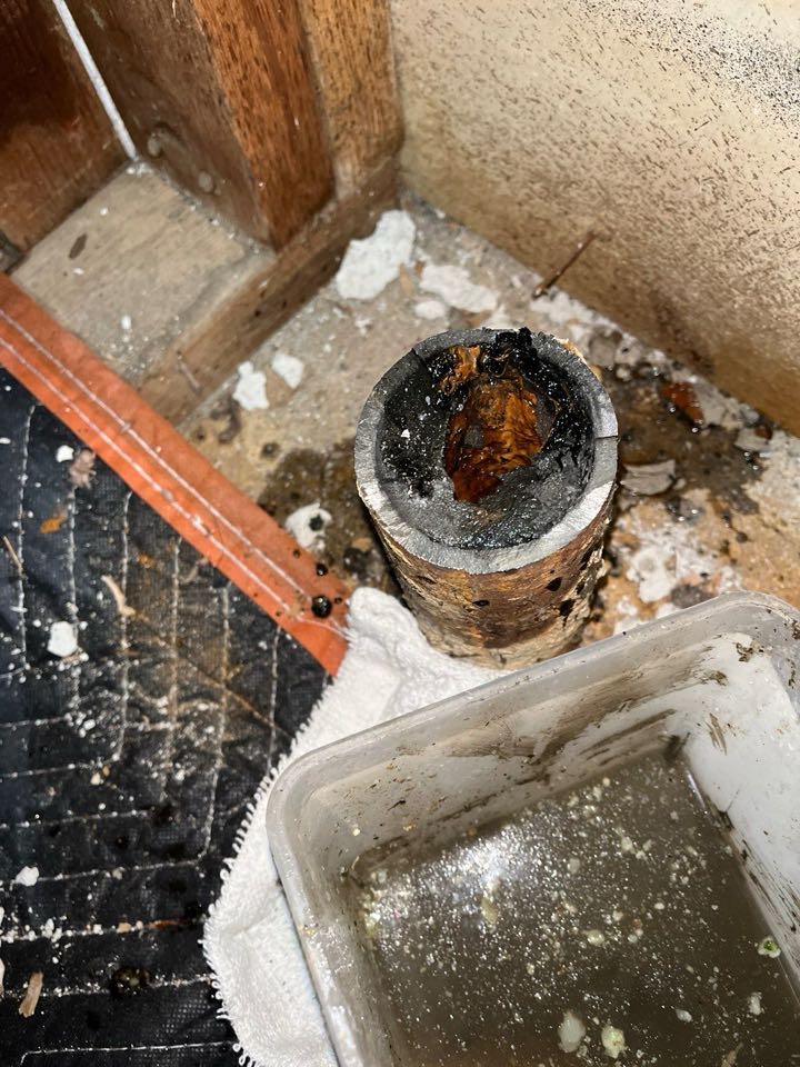 Unclogged kitchen stack and laundry sink , cut off the stack and installed new clean out tee Ran the electrical cable cleaner and solved the issue 