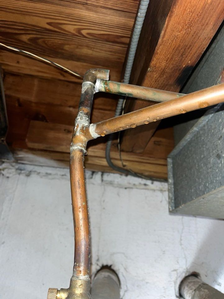Water pipes bursted many spots , cut fixed no more leaks.