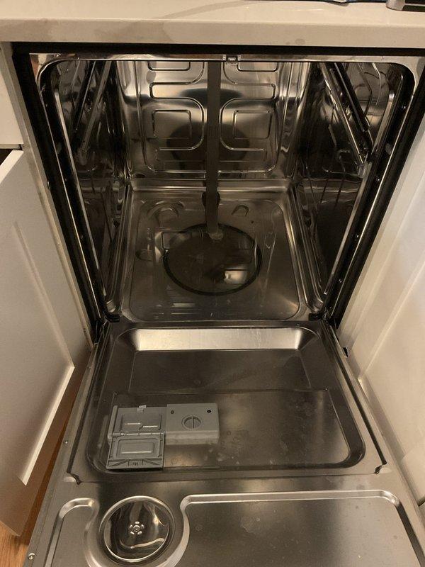 Responded to service call regarding backed up kitchen sink and dishwasher that began malfunctioning the previous day. Upon inspection of both appliances, discovered a blockage in the shared drain line causing water to back up into both fixtures. Successfully cleared the clog using professional drain cleaning equipment, restoring proper drainage function to both the sink and dishwasher.