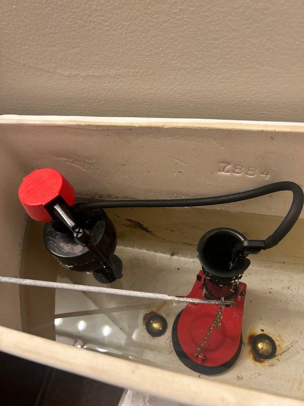 Responded to priority service call for toilet reset and tub trim installation. Successfully installed existing tub trim with new chrome fixtures, including central diverter valve and tub spout. Replaced toilet components including 2" flush valve, tank to bowl kit, and wall outlet gasket to complete toilet reset and ensure proper functioning.