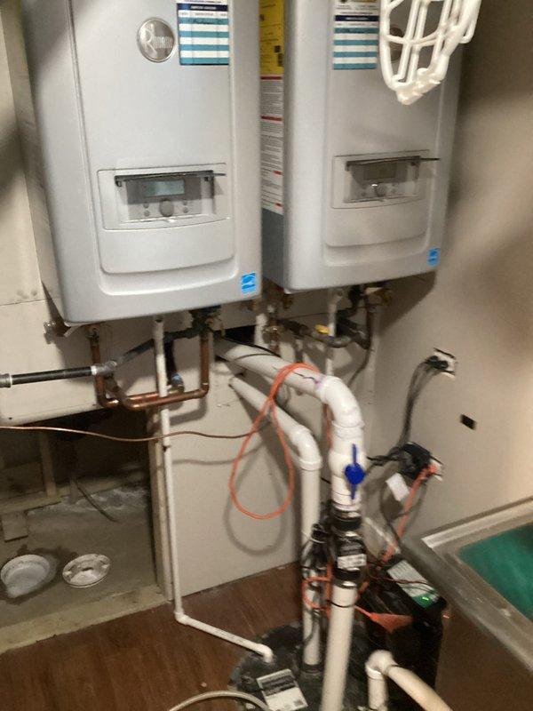 Performed annual maintenance service on two wall-mounted tankless water heaters in the mechanical room, ensuring optimal performance and efficiency. Additionally, completed a comprehensive sewer line camera inspection as requested by the VIP client, documenting existing conditions and potential concerns in the basement utility area.