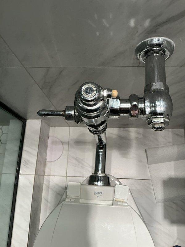Replaced worn wax seal under toilet and installed new toilet seat as requested by customer. Verified proper function of Gerber toilet flush mechanism, ensuring no leaks present after installation. All components now operating correctly with proper sealing.