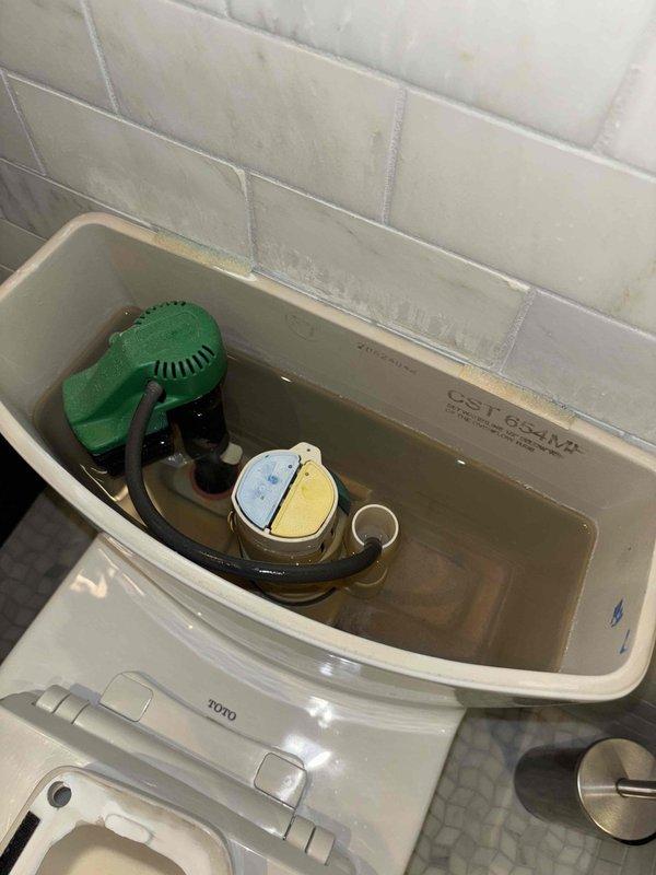 Inspected three toilets with reported issues. First toilet had severe odor due to failed wax ring seal. Second toilet had continuous running caused by deteriorated flush valve assembly and worn fill valve, which were replaced. Third toilet had a cracked bowl requiring complete toilet replacement. Installed new components and performed water tests to verify proper function of all repaired units.