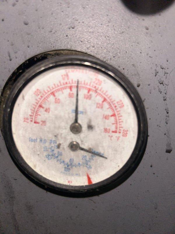 Completed diagnostic assessment of boiler system showing pressure irregularities. Identified faulty components requiring replacement. Parts have been ordered with installation scheduled following receipt; repair will address non-functioning boiler components to restore proper operation.