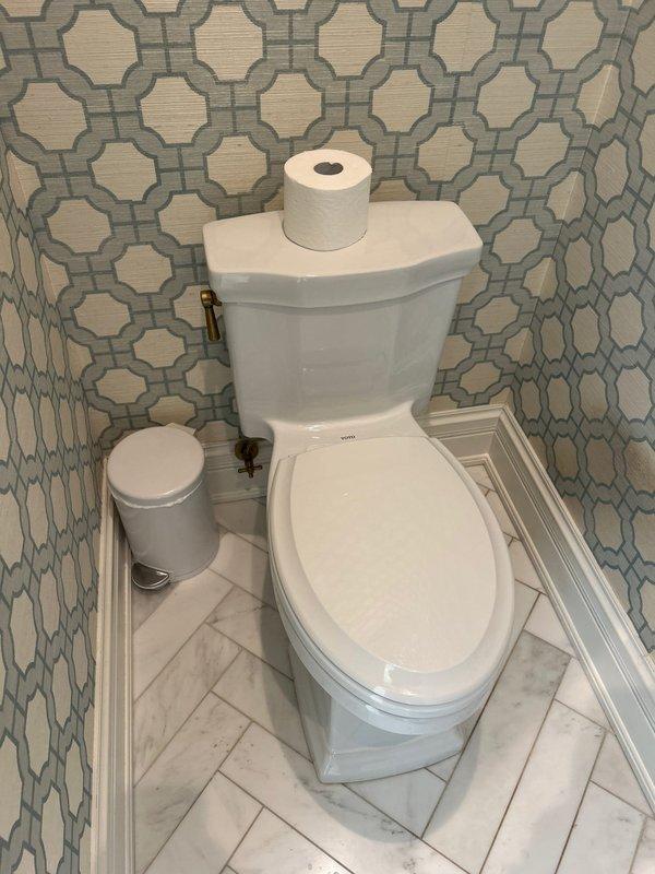 Responded to VIP maintenance call for circulation pump issues causing delayed hot water and noise. Upon inspection, found mineral deposits in the toilet tank components affecting proper water flow. Cleaned valve assembly and float mechanism to restore proper function. Completed 5-year membership service as requested.