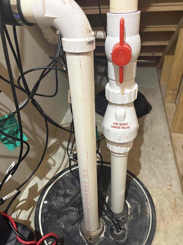 Replaced faulty pressure switch with new mechanical float switch on customer's sump pump system. Verified proper operation of check valve and discharge piping. Service completed as courtesy to customer.