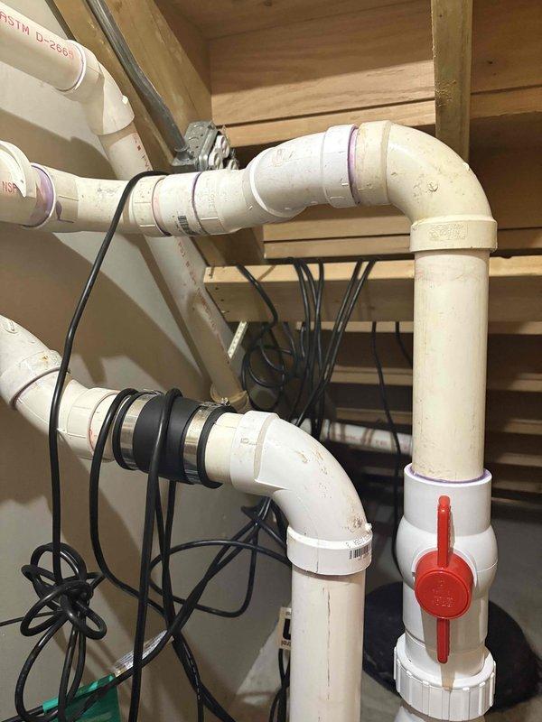 Replaced faulty pressure switch with new mechanical float switch on customer's sump pump system. Verified proper operation of check valve and discharge piping. Service completed as courtesy to customer.