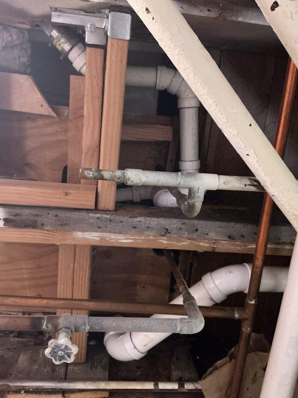 Responded to VIP customer's service call regarding a slow-draining bathtub. Cleared the clogged drain and performed a comprehensive whole-home plumbing inspection, documenting conditions in the basement/crawlspace area and examining the water heater installation. Noted potential previous moisture issues near the water heater and inspected the home's pipe system, which includes both PVC and older metal piping.