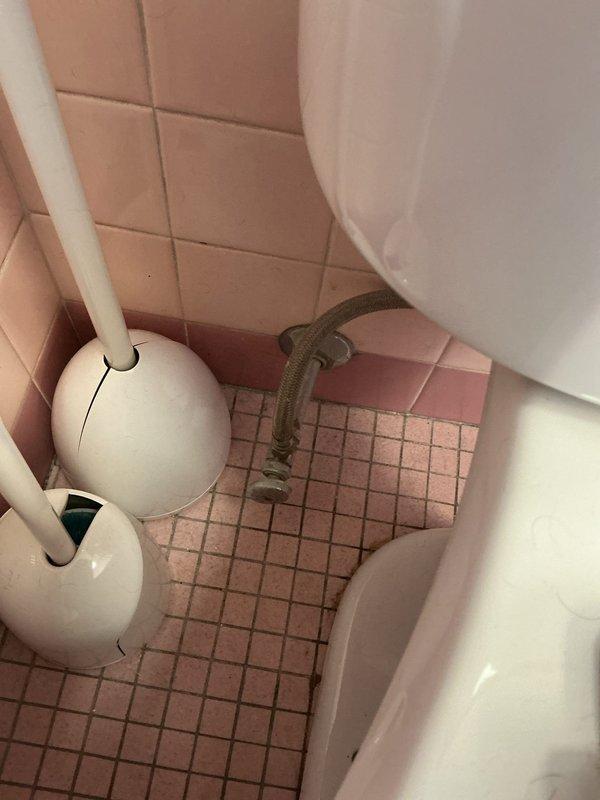 Investigated persistent sewer odor issue in bathroom despite customer's previous P-trap cleaning efforts. Performed visual inspection of bathroom fixtures and under-sink plumbing assembly, examining the PVC P-trap configuration, drain connections, and water supply lines. Found no visible leaks or damage to components that would explain the ongoing sewer smell.