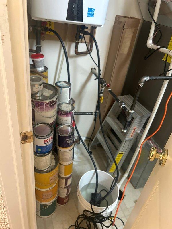 Performed annual maintenance service on customer's tankless water heater, including complete descaling treatment to address diminished heating performance. Inspected all plumbing connections and verified proper operation of temperature controls. System now operating at optimal efficiency with restored hot water output.
