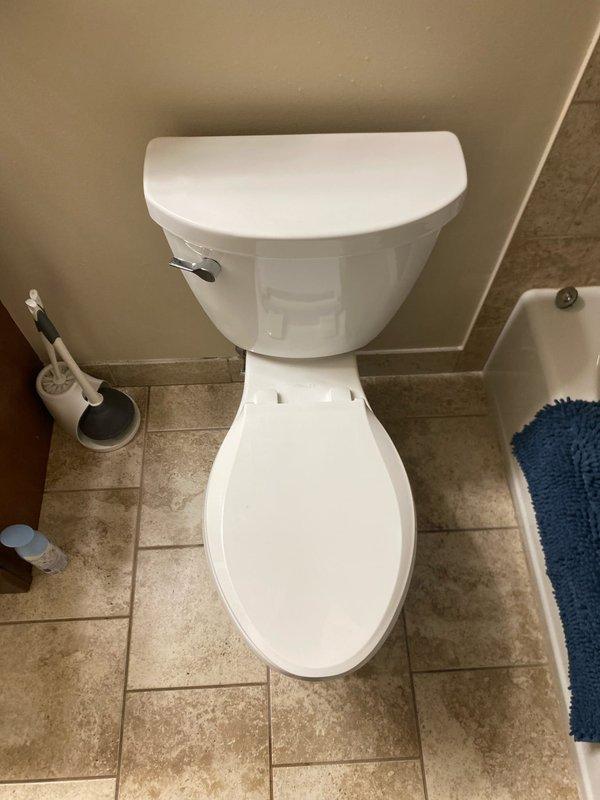 Successfully installed new toilet fixture as sold by sales team. Completed full installation including proper sealing and connection to existing plumbing system. Final inspection confirmed proper functioning with no leaks, and area was left clean with all accessories properly positioned.