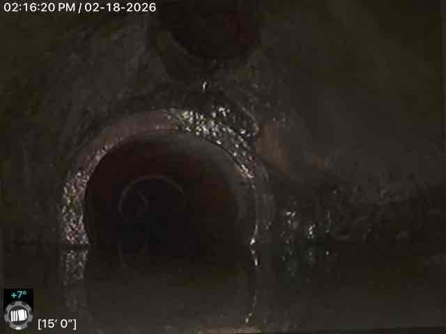 Performed emergency hydrojetting service on commercial drainage system to resolve severe clogging issue. Inspection camera revealed significant buildup within the drain line at approximately 15 feet of pipe length. Successfully cleared blockage and restored proper flow to the system.