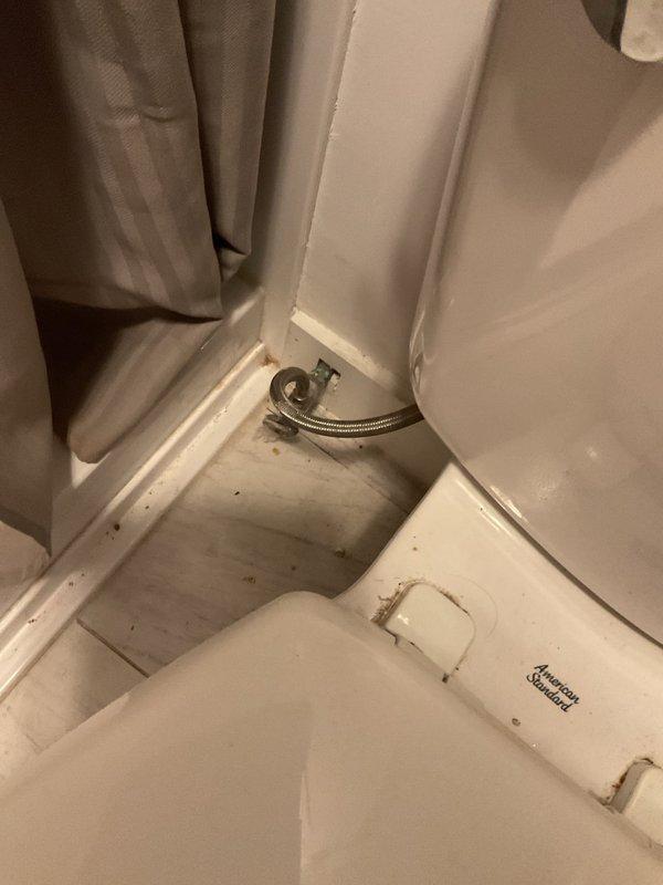 Responded to service call for toilet backing up and draining slowly. Inspection revealed blockage in drainage system with accumulated debris and standing water in the main sewer access point. Cleared obstruction and restored proper drainage function to toilet system.