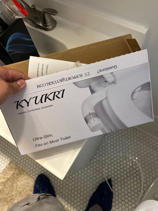 Completed comprehensive toilet service including rebuilding internal tank components of a Glacier Bay elongated toilet with company-supplied parts. Successfully installed customer-supplied bidet attachment (KYLIRRI Ultra-Slim model) that homeowner had previously attempted to install. Also installed customer-supplied shower head, completing all requested bathroom fixture installations.