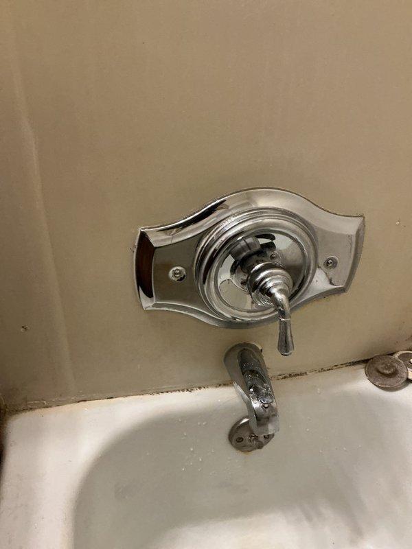 Responded to service call for shower with no hot water in first floor bathroom. Diagnosed issue with malfunctioning cartridge in single-handle shower valve assembly. Replaced worn cartridge and verified proper hot water function, restoring normal temperature control to the shower fixture.