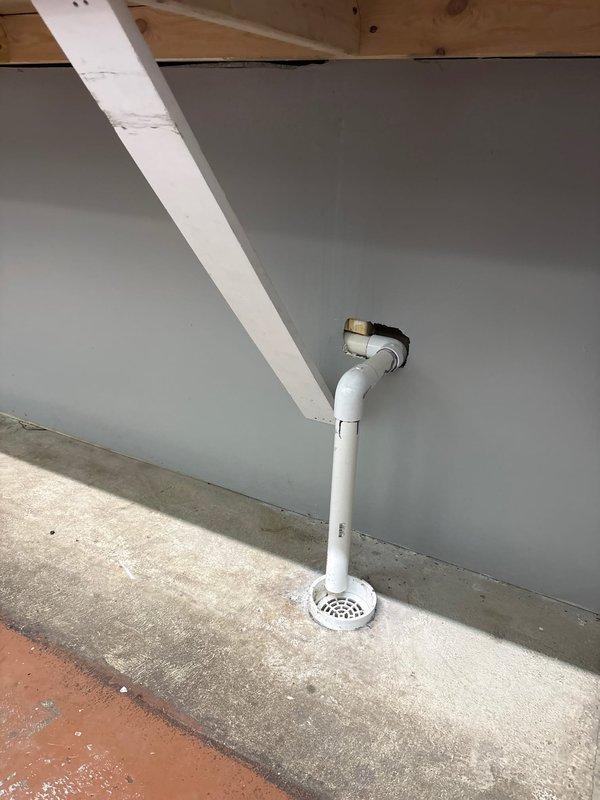 Installed customer-supplied sink in commercial location, which included mounting the fixture to the wall and connecting the white PVC drain assembly with proper fittings. Completed installation of the water supply lines with chrome-finished components and ensured all connections were secure and leak-free.