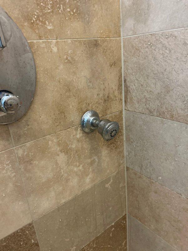Performed VIP maintenance service on toilet tank system. Inspected shower fixture with reported low water pressure; identified mineral deposits on shower head and control valve. Evaluated toilet wax ring, recommended replacement due to deterioration. Also examined water heater pressure relief valve and drainage system, confirming proper operation and no leaks present.