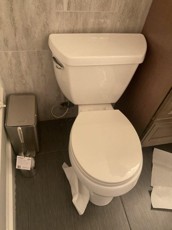 Responded to service call for a toilet making bubbling sounds, a second toilet leaking from the base, and a bathtub backing up during toilet flushes. Diagnosed main line blockage causing multiple fixture drainage issues. Cleared obstruction using professional-grade auger, restoring proper drainage function to all affected bathroom fixtures.