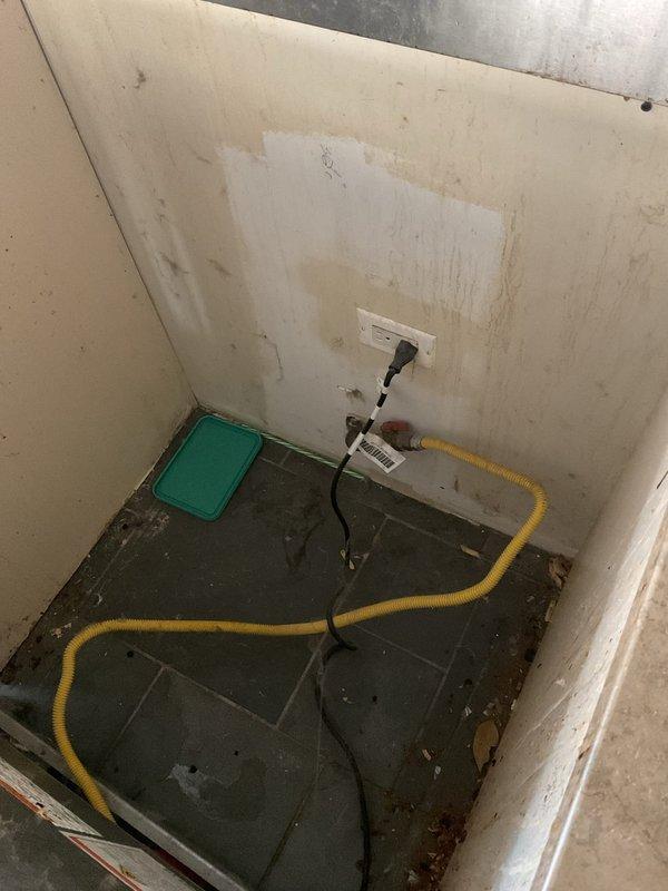 Responded to request for oven gas line inspection in 100-year-old residential property. Upon arrival, located kitchen oven and traced gas supply line to basement utility area. Performed comprehensive visual inspection of gas piping system, including flex connector at appliance termination point and rigid piping throughout supply route. Examined all joints, fittings, and connections for signs of deterioration, corrosion, or compromise. Noted age-appropriate wear on metal piping components with surface oxidation present on steel sections. Applied leak detection solution at all connection points and monitored for bubble formation indicating gas escape. Verified proper support and securing of gas lines per code requirements. Inspected flexible gas connector at oven for cracks, kinks, or damage to corrugated stainless steel tubing. Checked clearances from electrical components and verified proper routing away from heat sources. Examined shut-off valve operation and accessibility. Documented