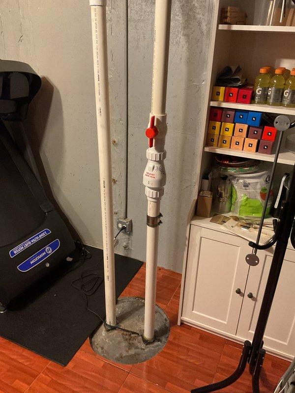 Responded to a clogged drain call affecting the basement toilet and shower. Upon arrival, accessed the basement plumbing system where main drainage lines are located near the utility area with visible PVC waste stack and water supply lines. Successfully cleared the blockage restoring proper drainage function to both fixtures.