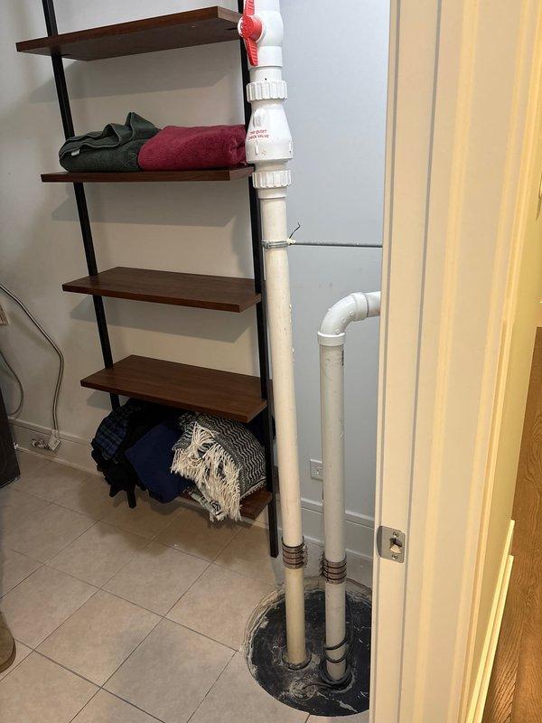 Performed routine maintenance on residential sump pump system, including inspection of discharge piping, check valve operation, and float switch functionality. Verified proper drainage flow through PVC discharge lines and confirmed all plumbing connections were secure with no signs of leakage or corrosion.