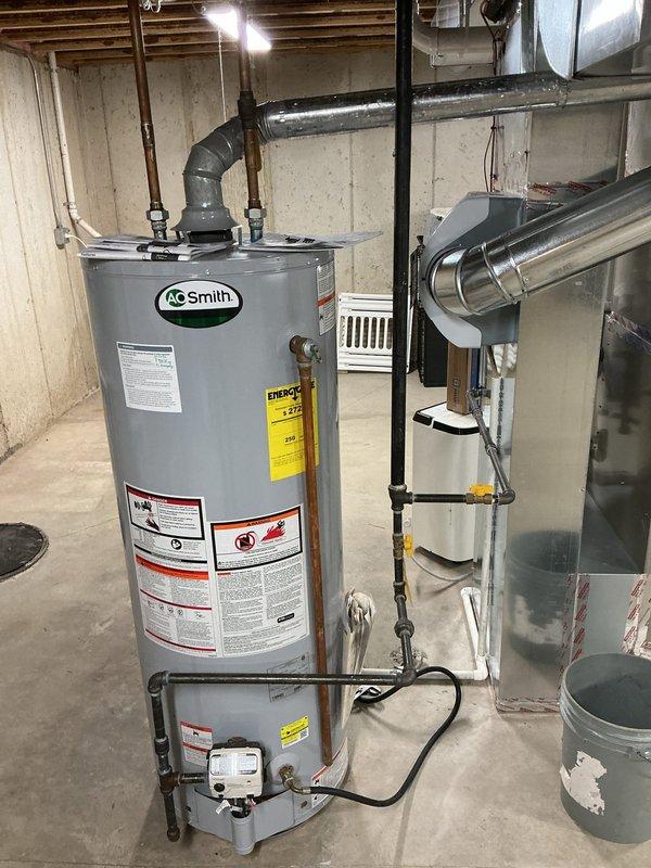 Completed comprehensive VIP plumbing maintenance service including inspection and servicing of dual sump pump system and A.O. Smith tank-type water heater. Inspected both sump pumps in basin for proper operation, verified float switches and electrical connections, and confirmed discharge piping integrity. Performed standard maintenance on water heater including visual inspection of unit, plumbing connections, pressure relief valve, and all associated copper and PVC piping. All equipment found to be in proper working condition with no immediate concerns identified.